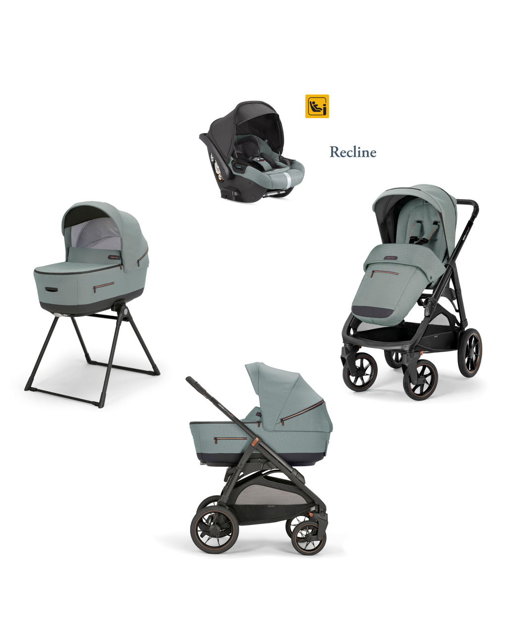 Inglesina σύστημα μεταφοράς 4 σε 1 aptica xt system quattro darwin ingloo grey/total black - Inglesina