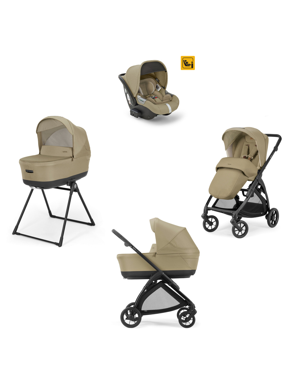 Inglesina electa system quattro με κάθισμα darwin battery beige/total black - Inglesina