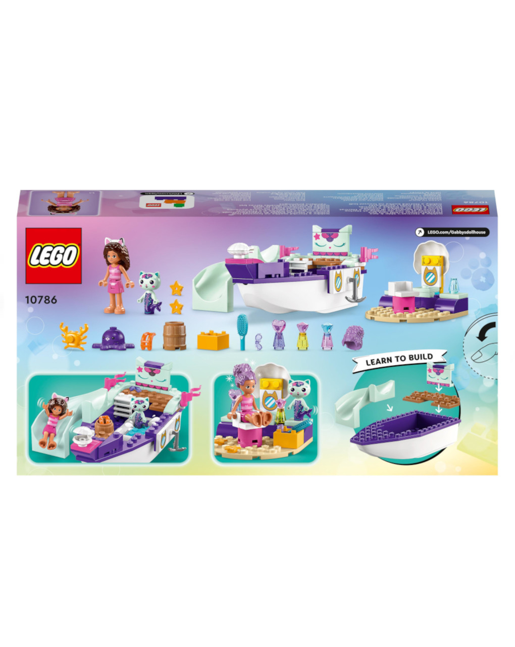 Lego gabby's dollhouse gabby & mercat's ship & spa 10786 - Lego