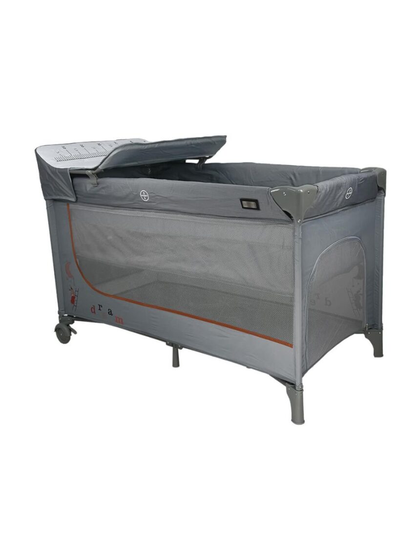 Bebe stars παρκοκρέβατο dreamer με δεύτερο όροφο και αλλαξιέρα grey 887-186 - Bebe Stars