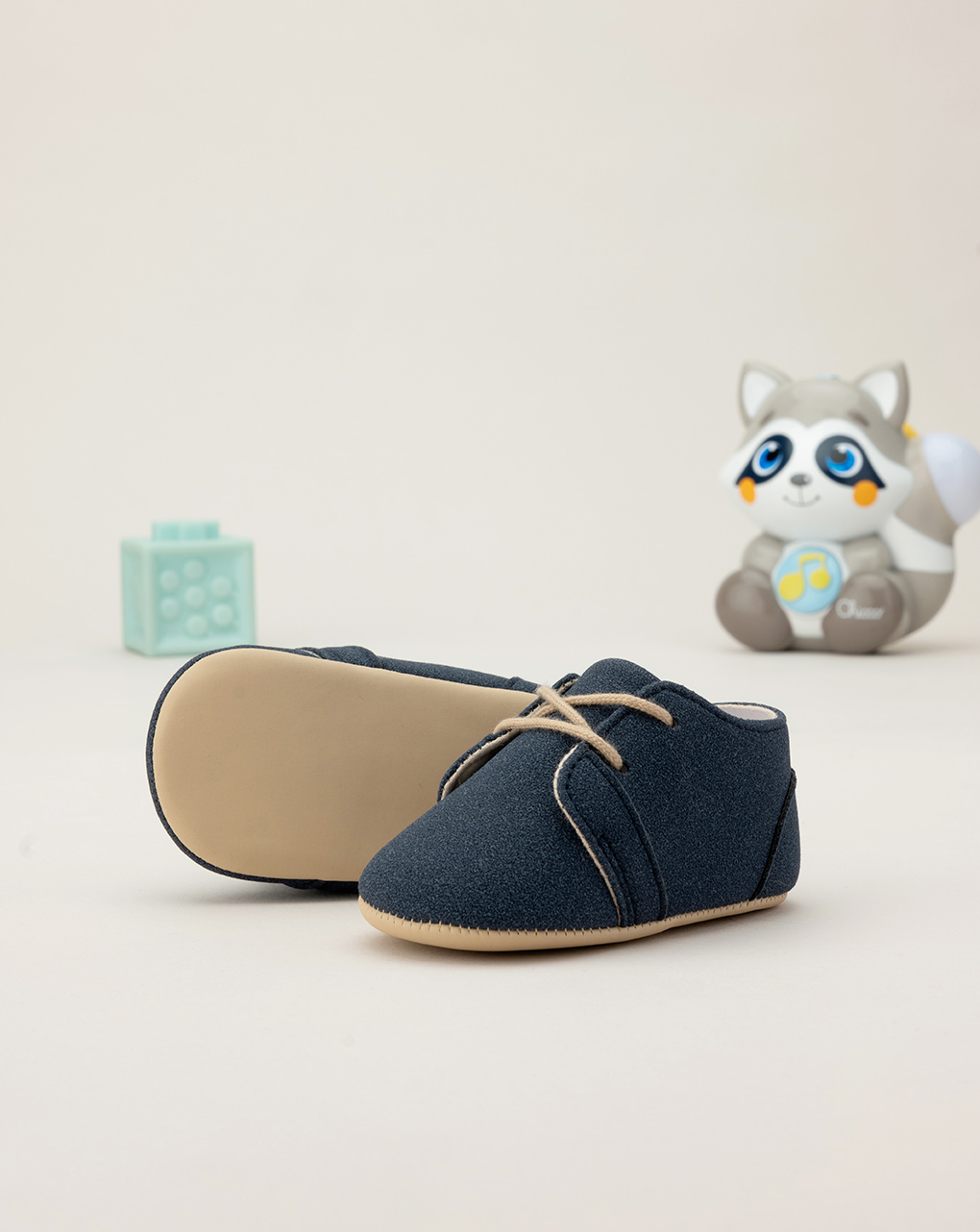βρεφικά παπούτσια αγκαλιάς μπλε suede για αγόρι - Prénatal
