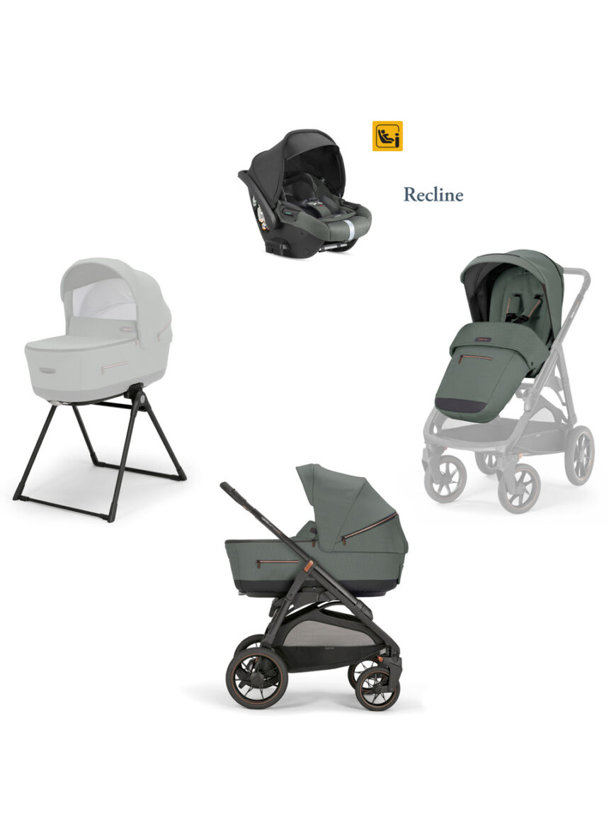 Inglesina σύστημα μεταφοράς aptica xt system quattro με κάθισμα darwin taiga green/total black - Inglesina