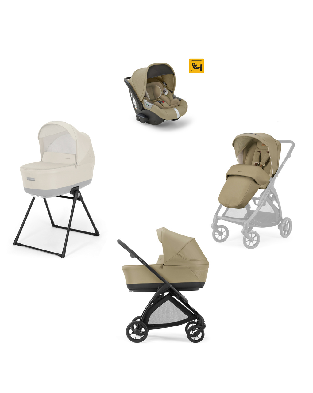 Inglesina electa system quattro με κάθισμα darwin battery beige/total black - Inglesina