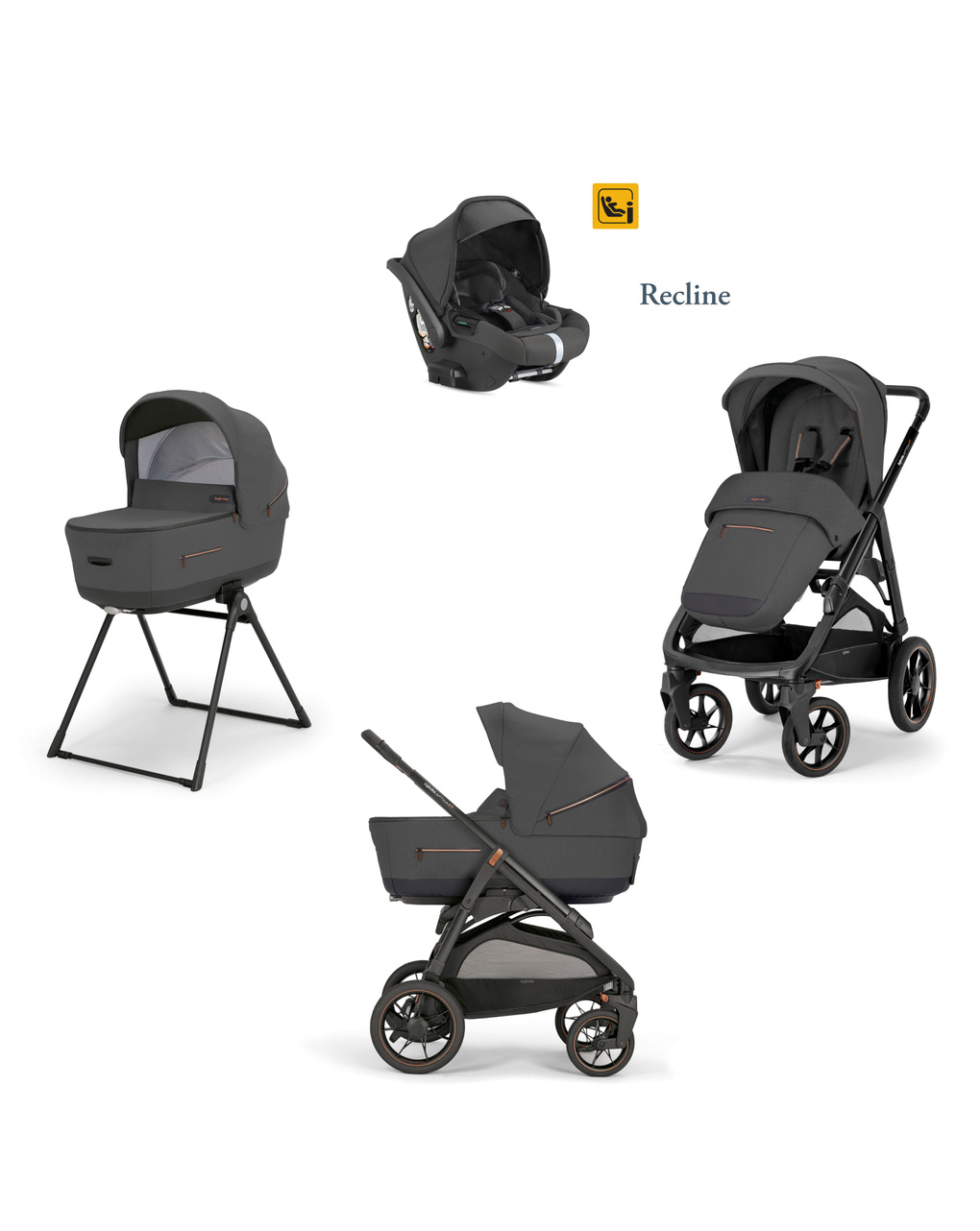 Inglesina σύστημα μεταφοράς aptica xt system quattro με κάθισμα darwin magnet grey/total black