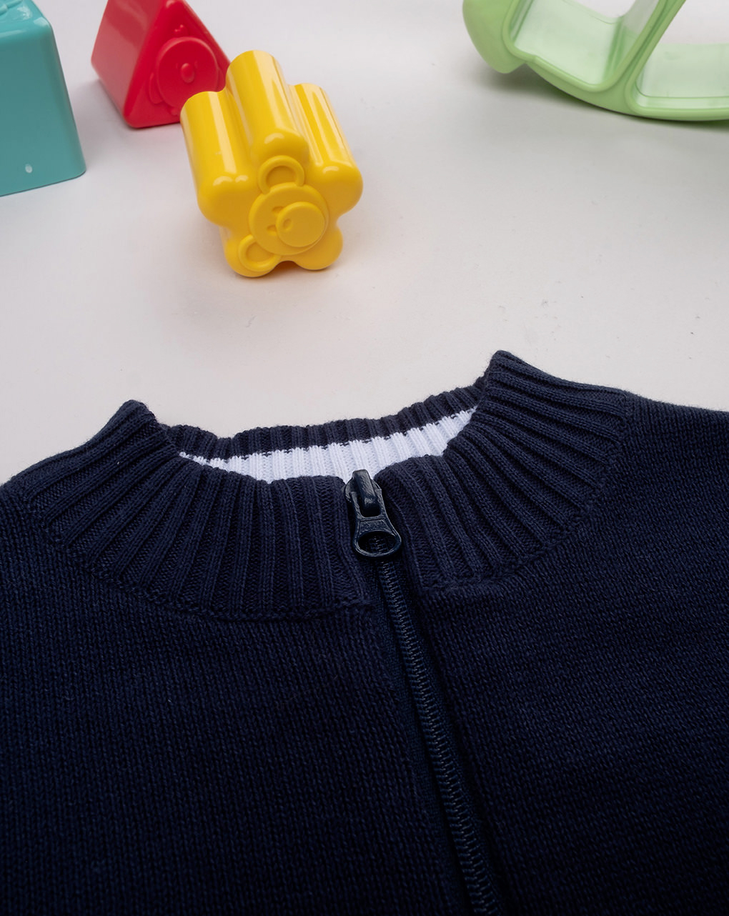 βρεφική ζακέτα πλεκτή μπλε dino για αγόρι - Prénatal