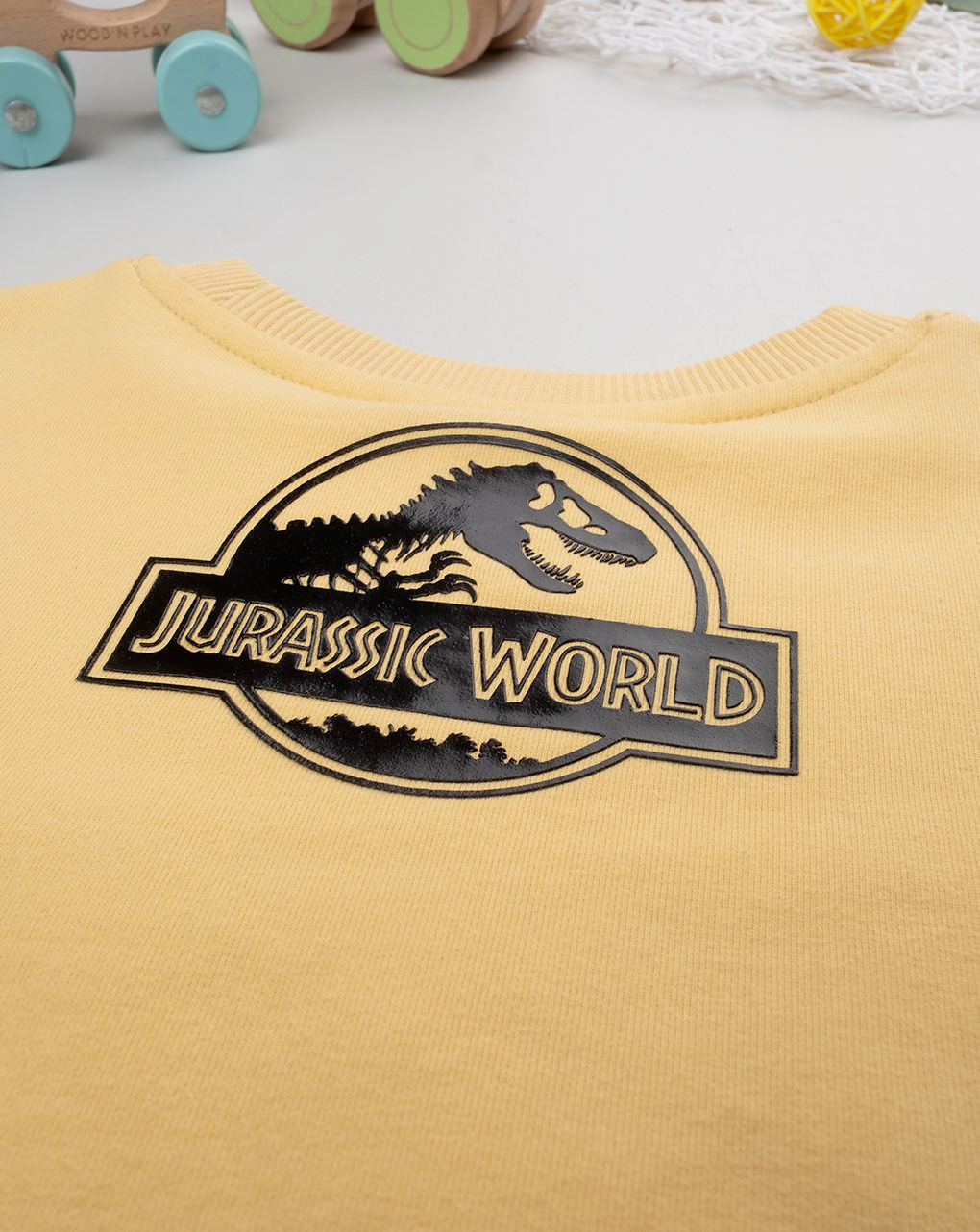 παιδική μπλούζα φούτερ κίτρινη let's explore για αγόρι - Prénatal