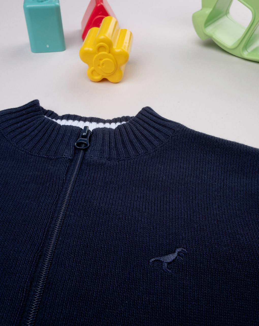 βρεφική ζακέτα πλεκτή μπλε dino για αγόρι - Prénatal