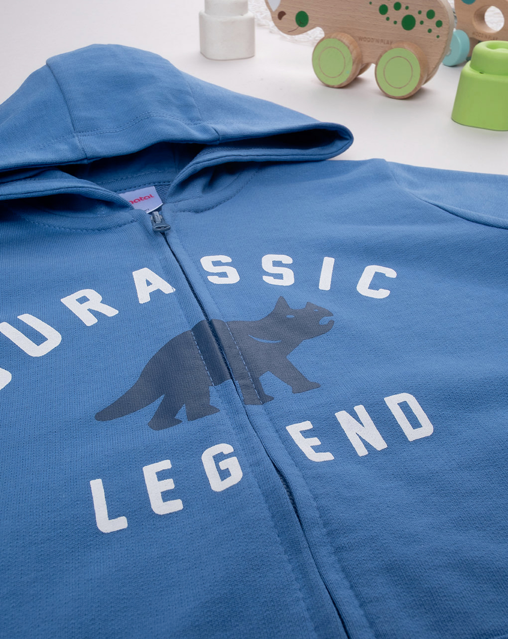 παιδική ζακέτα φούτερ μπλε jurassic legend για αγόρι - Prénatal