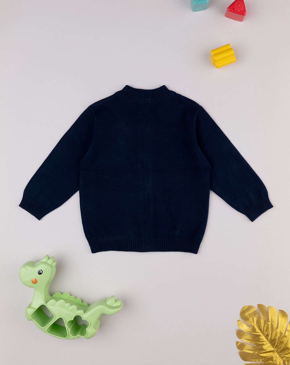 βρεφική ζακέτα πλεκτή μπλε dino για αγόρι - Prénatal