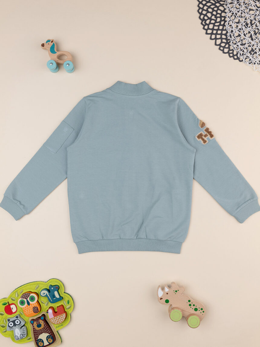 παιδική ζακέτα φούτερ πράσινη t-rex για αγόρι - Prénatal