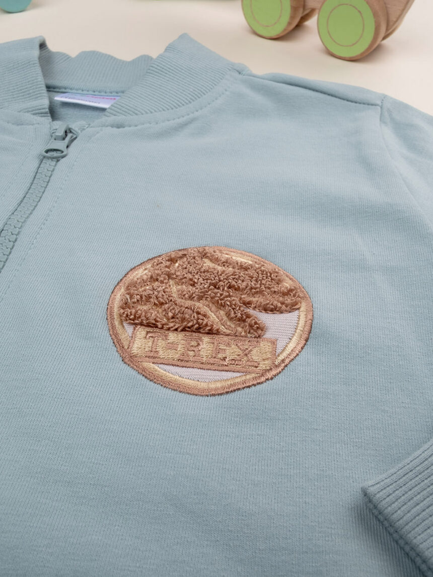 παιδική ζακέτα φούτερ πράσινη t-rex για αγόρι - Prénatal