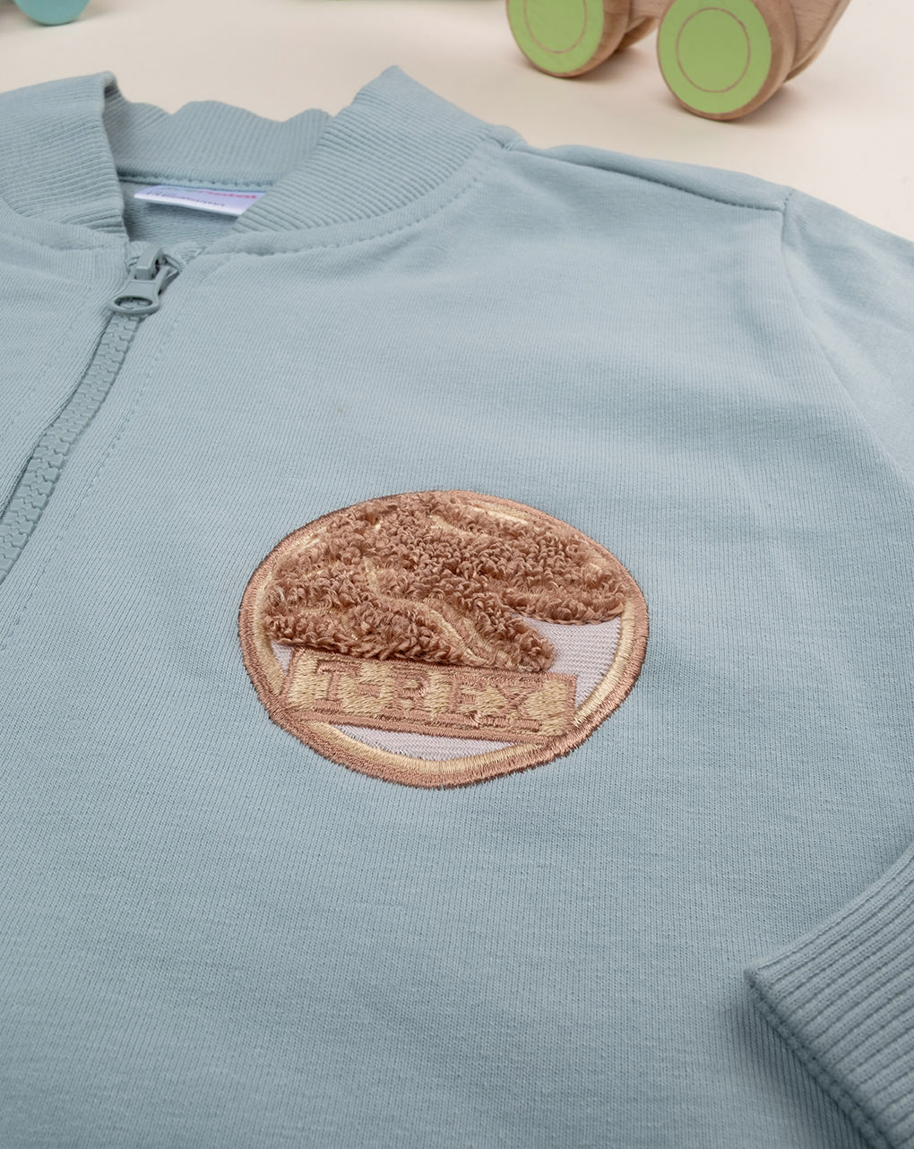 παιδική ζακέτα φούτερ πράσινη t-rex για αγόρι - Prénatal