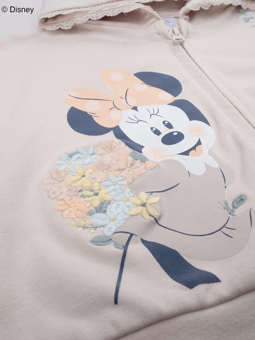 βρεφικό σετ ζακέτα και φόρμα μπεζ minnie για κορίτσι - Prénatal