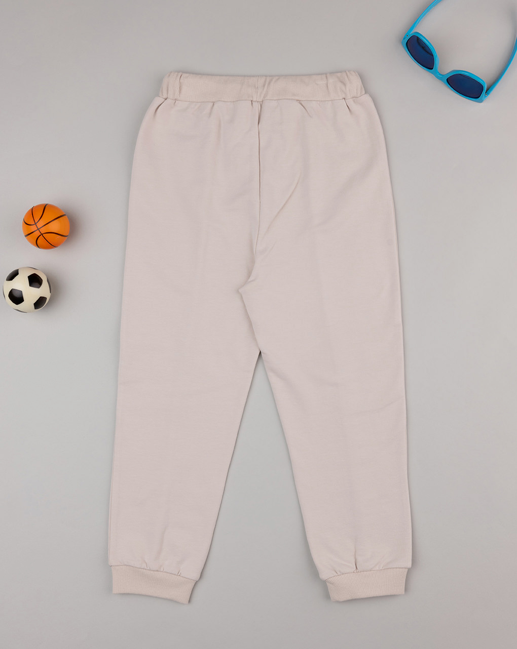 παιδικό παντελόνι φόρμας μπεζ dinosaurs για αγόρι - Prénatal