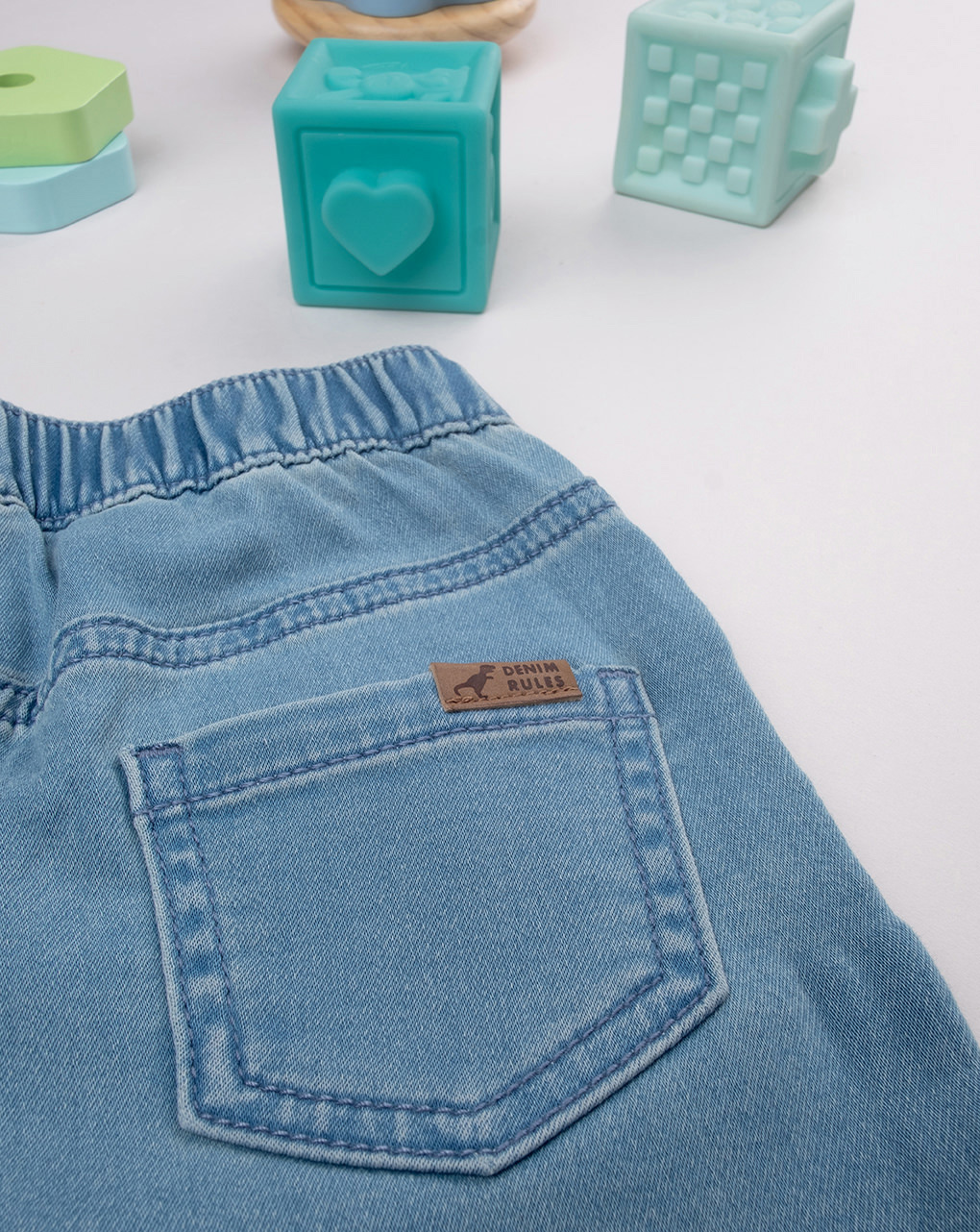 βρεφικό τζιν παντελόνι μπλε ανοιχτό για αγόρι - Prénatal