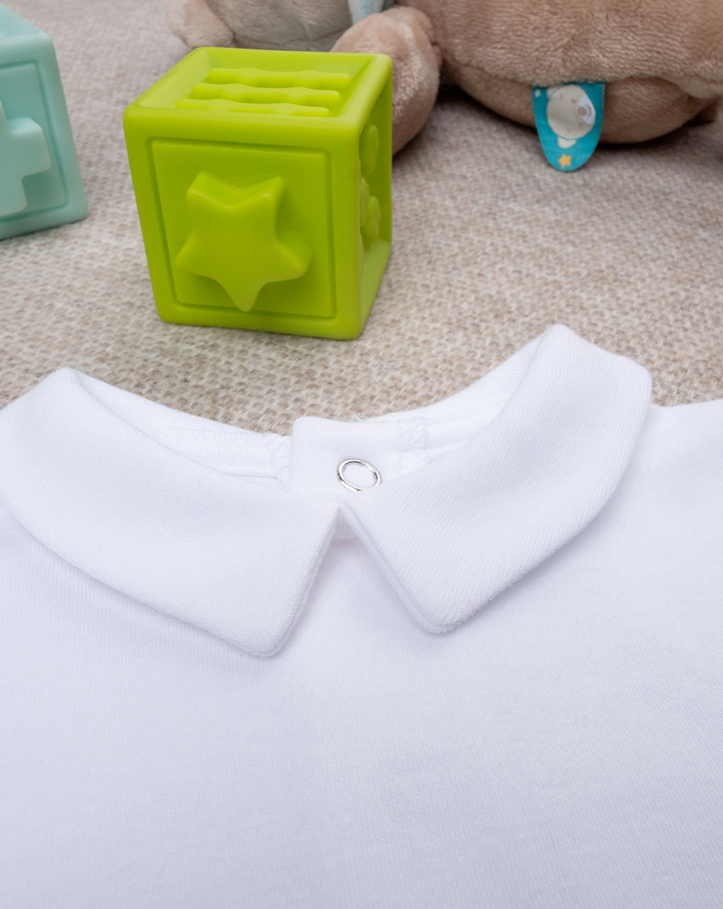 βρεφικό κορμάκι λευκό με αρκουδάκια για αγόρι - Prénatal