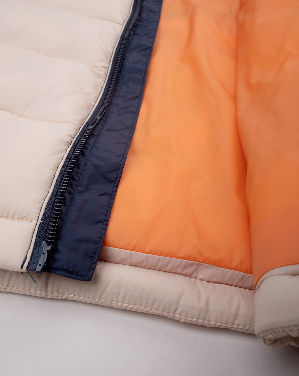 παιδικό μπουφάν puffer μπλε/μπεζ για αγόρι - Prénatal