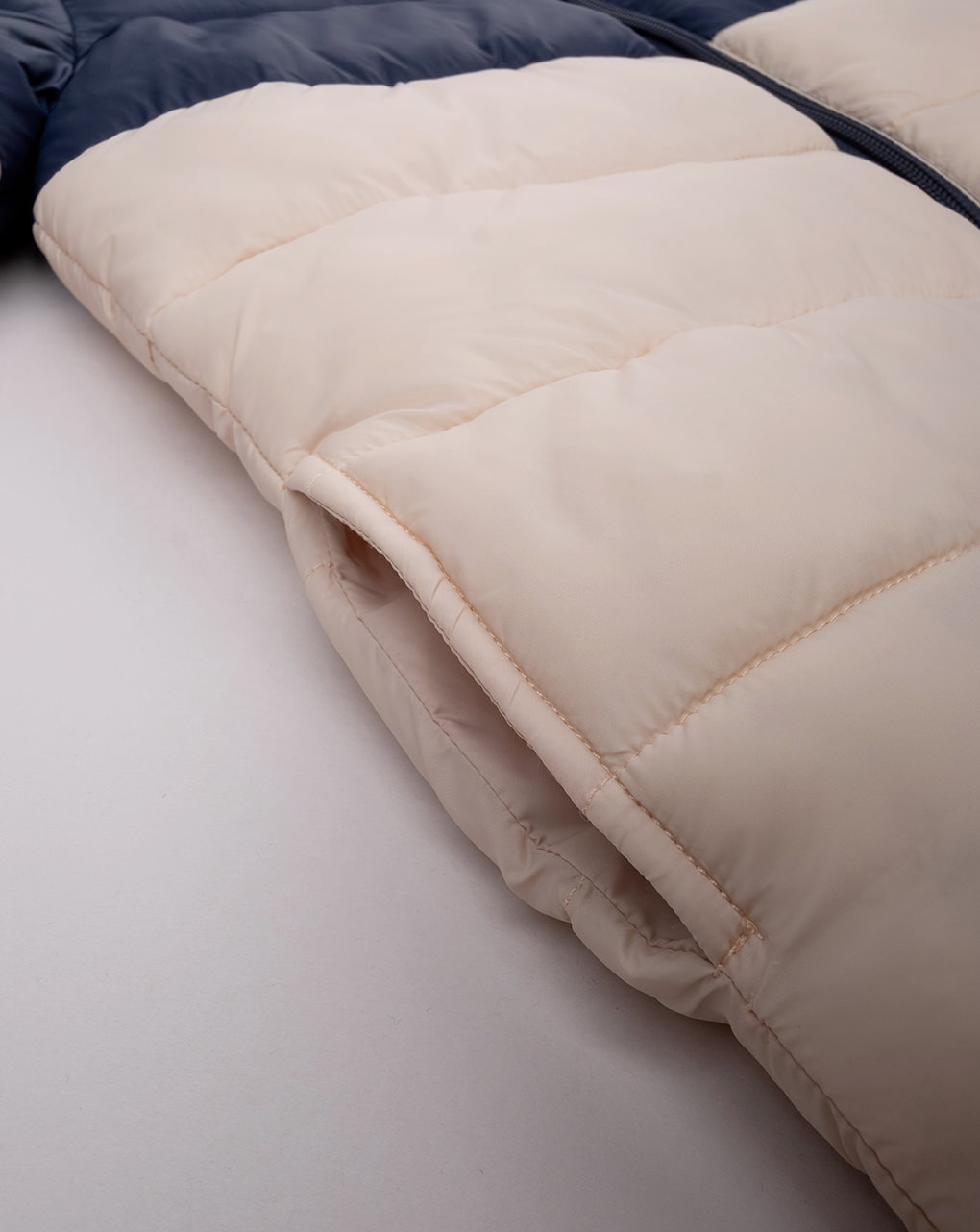 παιδικό μπουφάν puffer μπλε/μπεζ για αγόρι - Prénatal