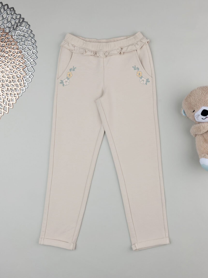 παιδικό παντελόνι φούτερ με κεντήματα για κορίτσι - Prénatal