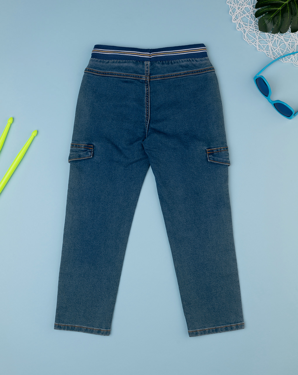 παιδικό τζιν παντελόνι μπλε για αγόρι - Prénatal