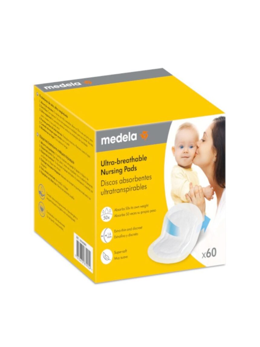 Medela επιθέματα στήθους μιας χρήσης ultra-breathable 60τμχ - Medela