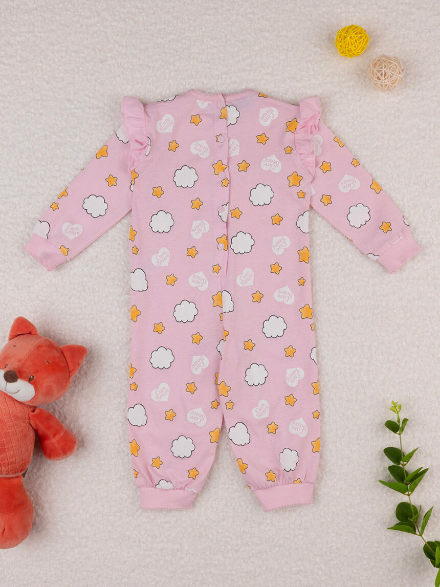 βρεφική ολόσωμη πιτζάμα ροζ care bears για κορίτσι - Prénatal