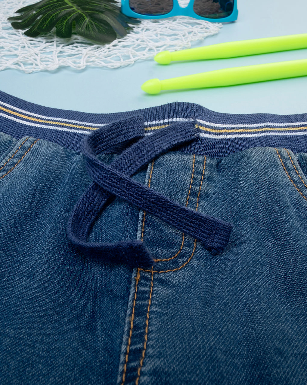 παιδικό τζιν παντελόνι μπλε για αγόρι - Prénatal