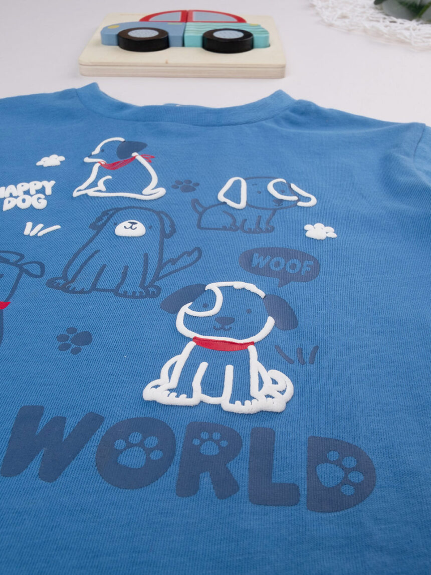 βρεφική μπλούζα μπλε dog world για αγόρι - Prénatal