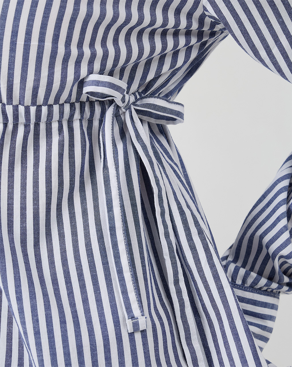 γυναικεία πουκαμίσα εγκυμοσύνης/θηλασμού ποπλίνα ριγέ μπλε/λευκό - Prénatal