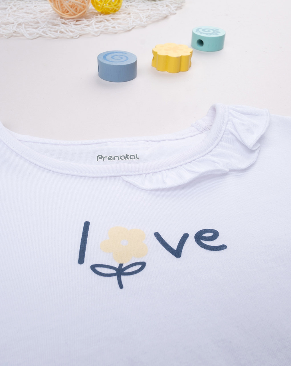 παιδική μπλούζα λευκή love για κορίτσι - Prénatal