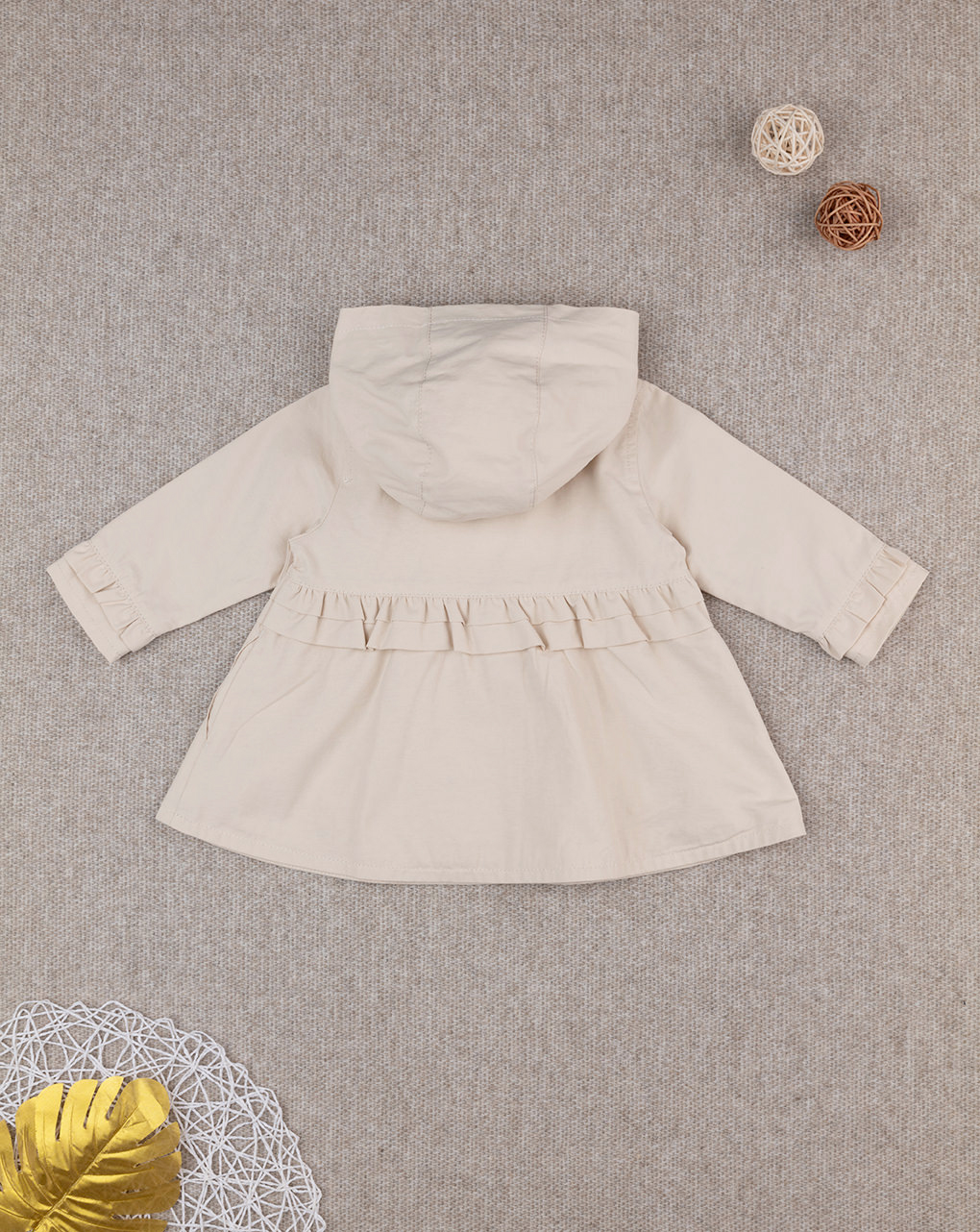 βρεφικό trench coat μπεζ για κορίτσι - Prénatal