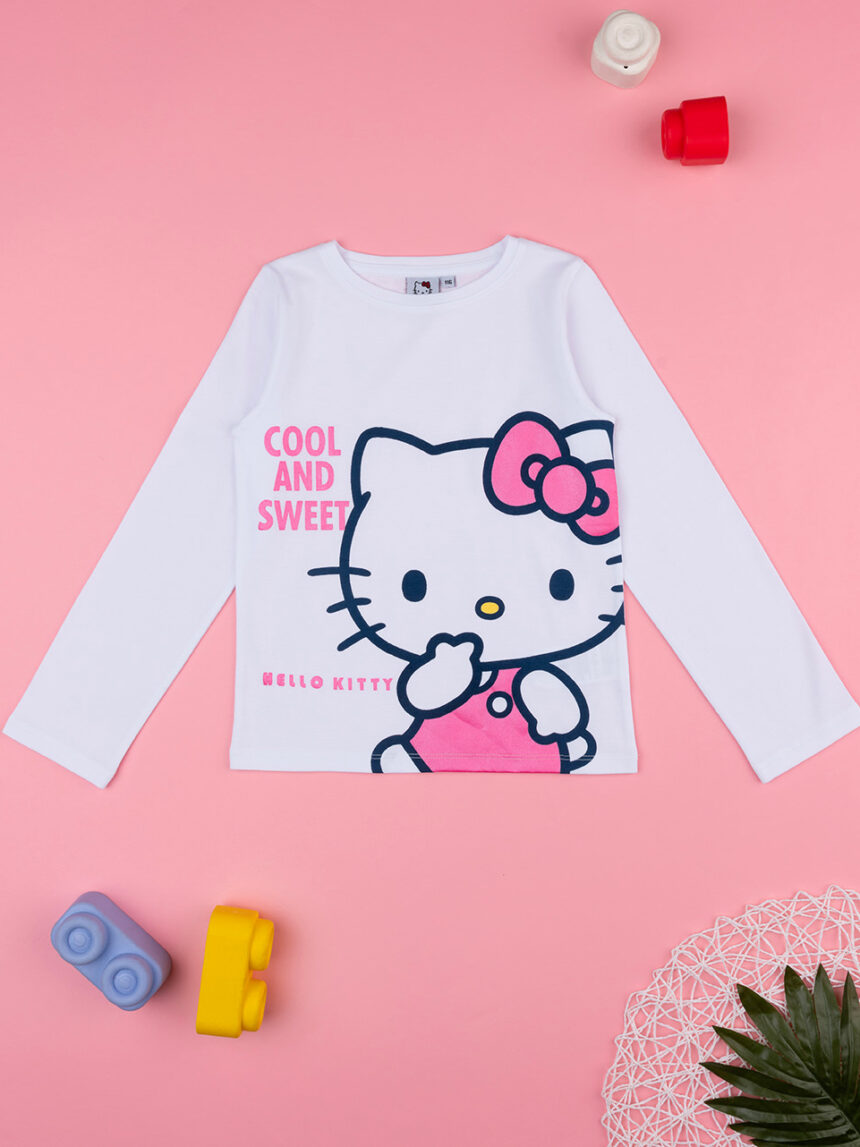 παιδική μπλούζα λευκή hello kitty για κορίτσι - Prénatal