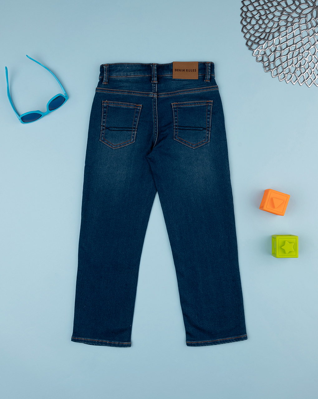 παιδικό τζιν παντελόνι μπλε για αγόρι - Prénatal