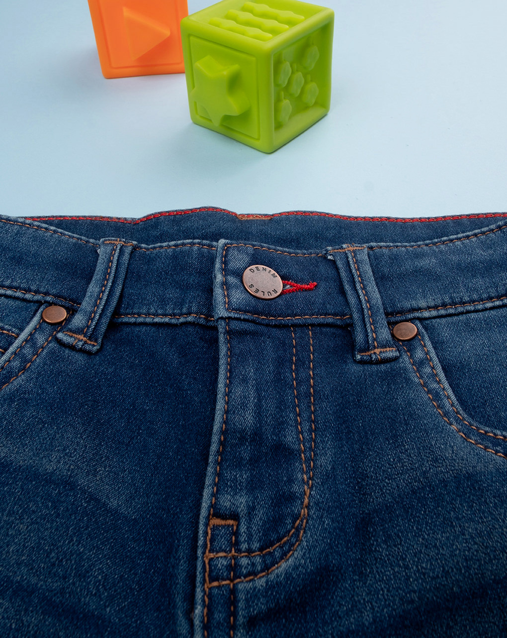 παιδικό τζιν παντελόνι μπλε για αγόρι - Prénatal