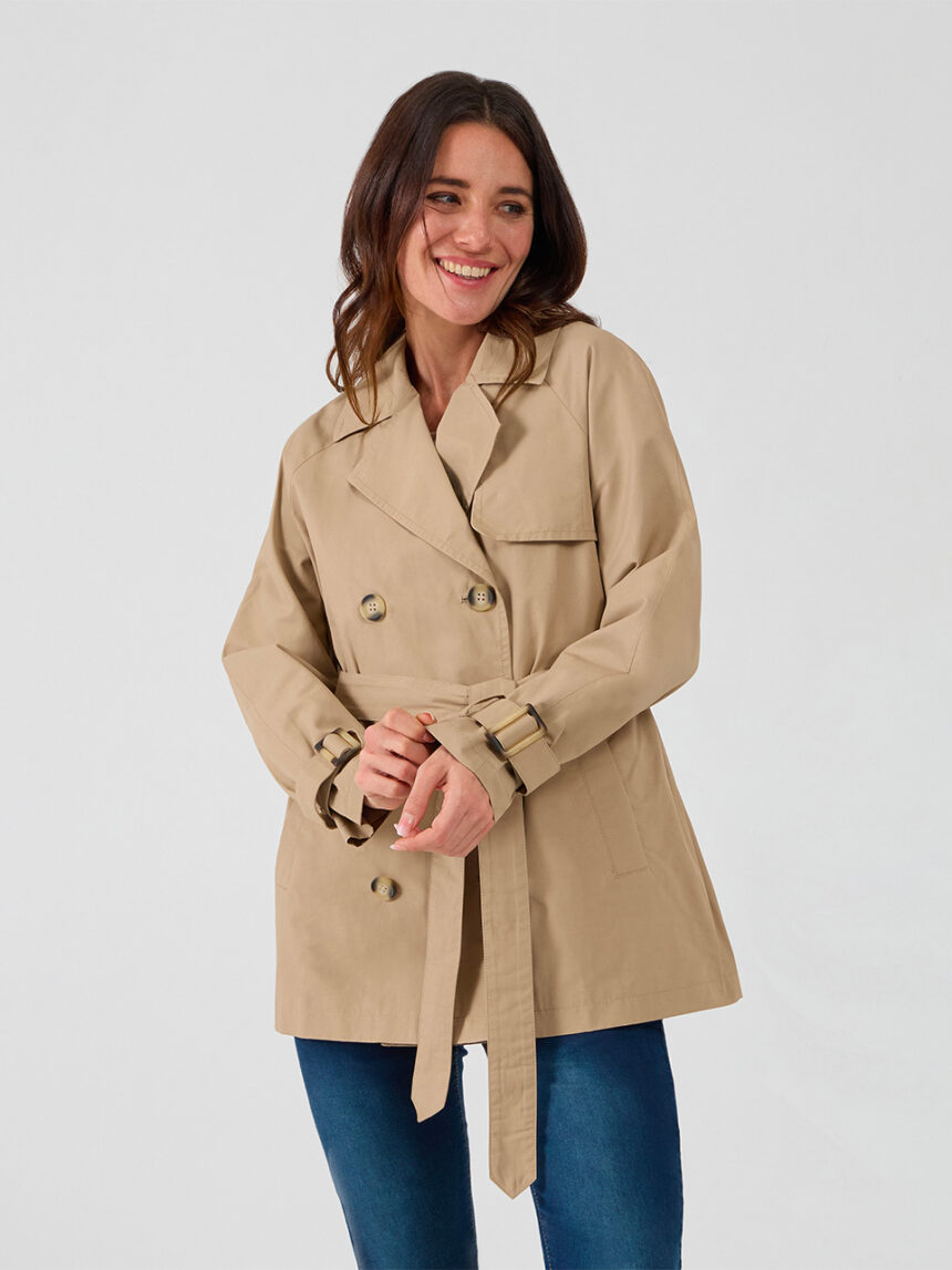 γυναικείο trench coat εγκυμοσύνης καφέ - Prénatal