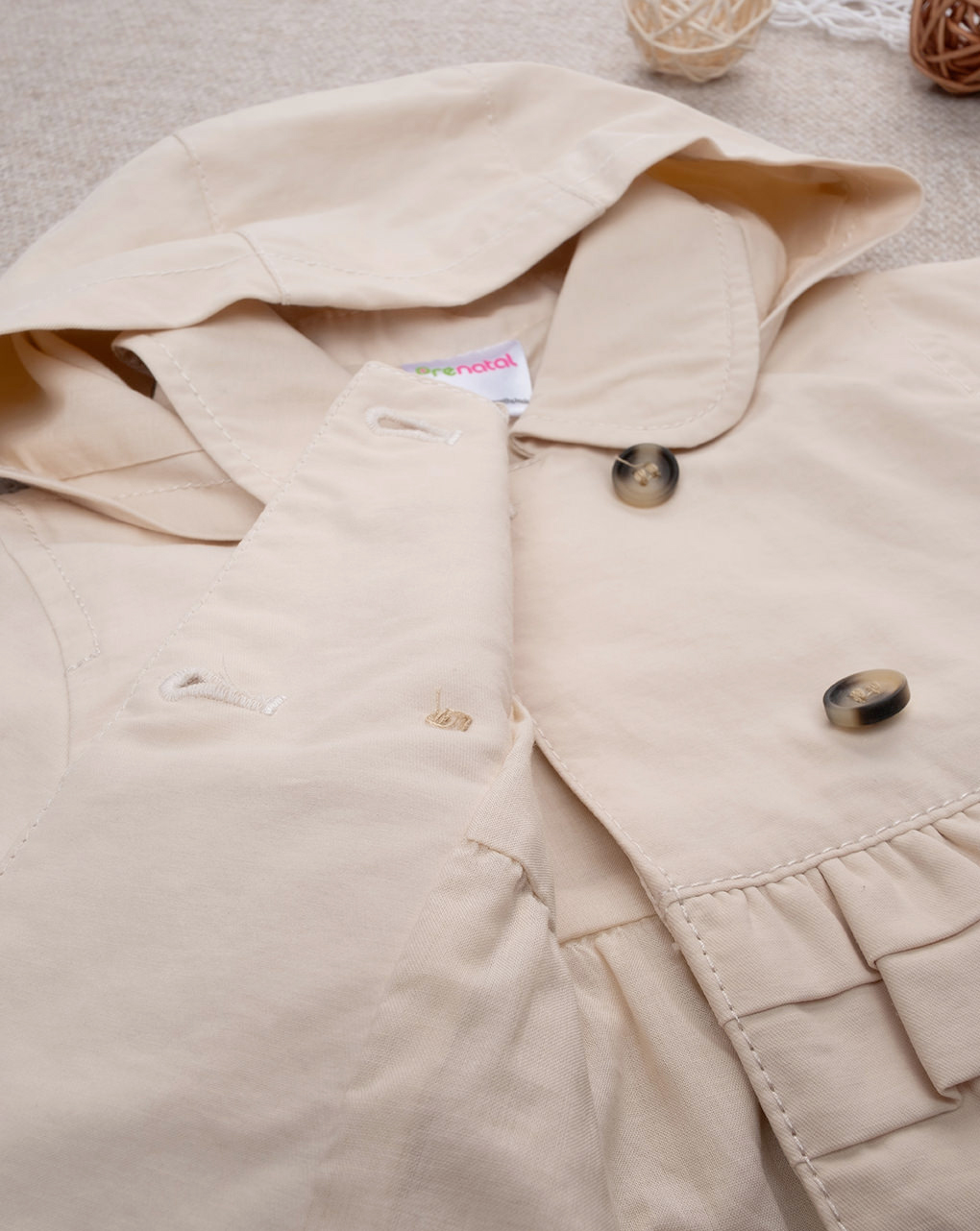 βρεφικό trench coat μπεζ για κορίτσι - Prénatal