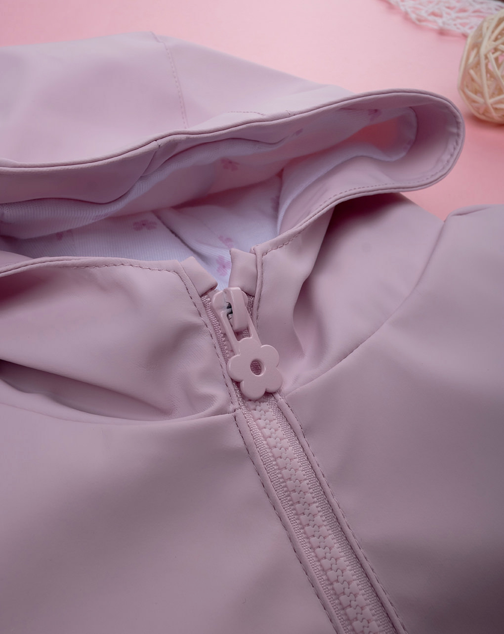 βρεφικό μπουφάν ροζ κερωμένο για κορίτσι - Prénatal