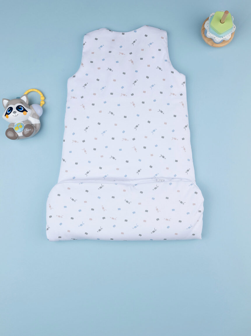 βρεφικός αμάνικος υπνόσακος σενίλ λευκός teddies 2.5 tog - Prénatal
