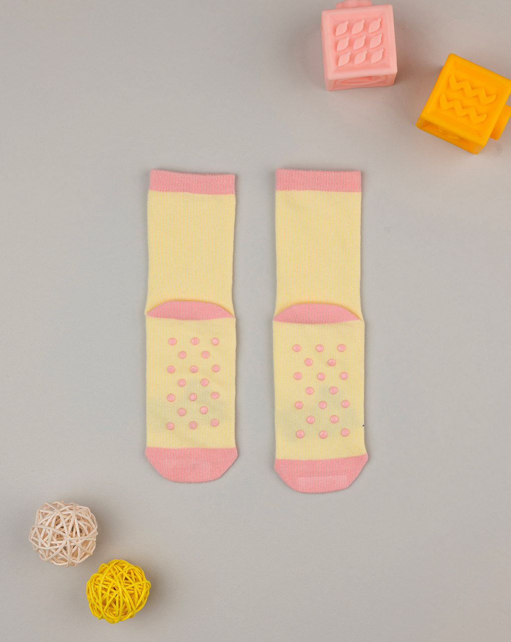 παιδικές αντιολισθητικές κάλτσες happy για κορίτσι - Prénatal