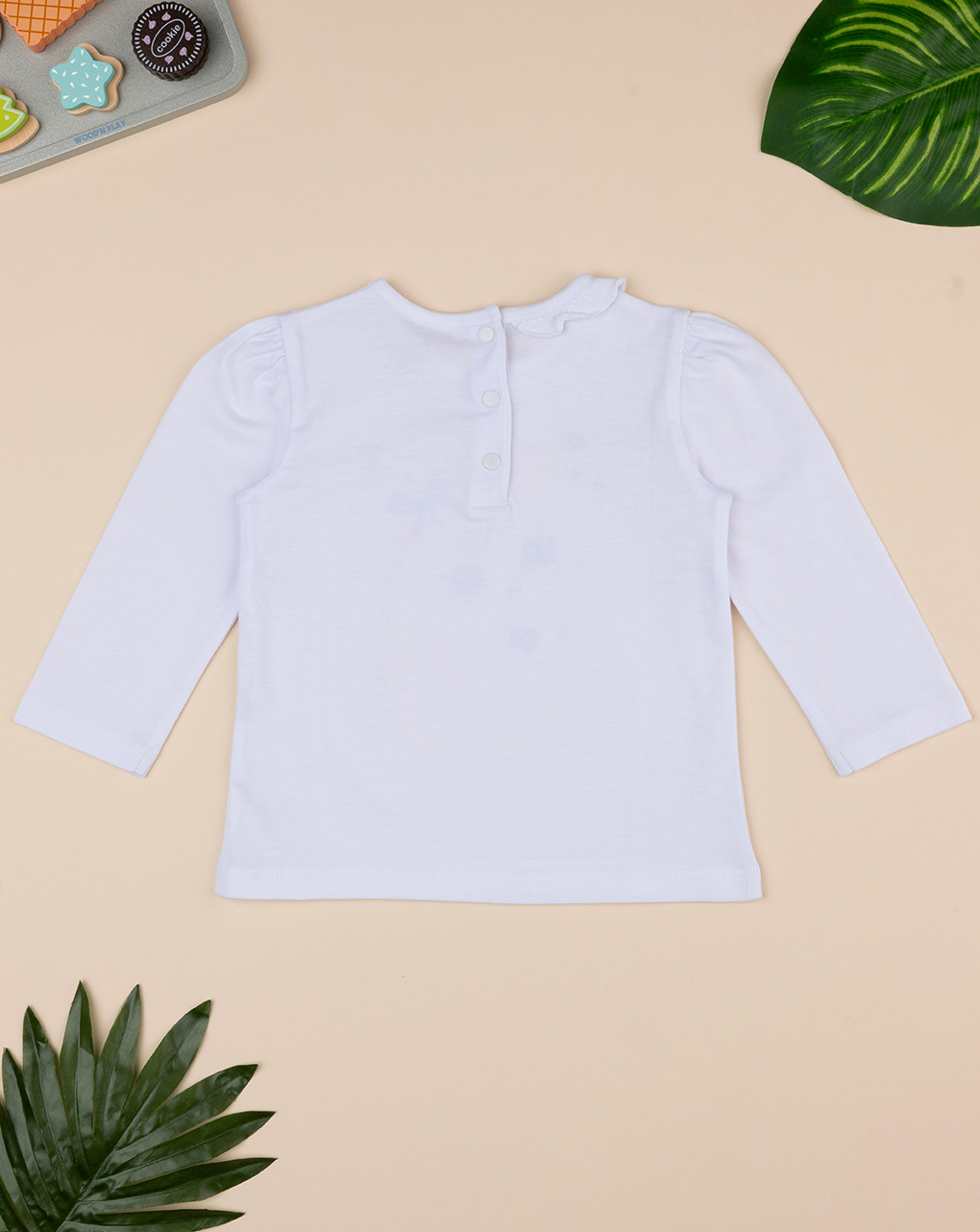 βρεφική μπλούζα λευκή με γατάκι για κορίτσι - Prénatal