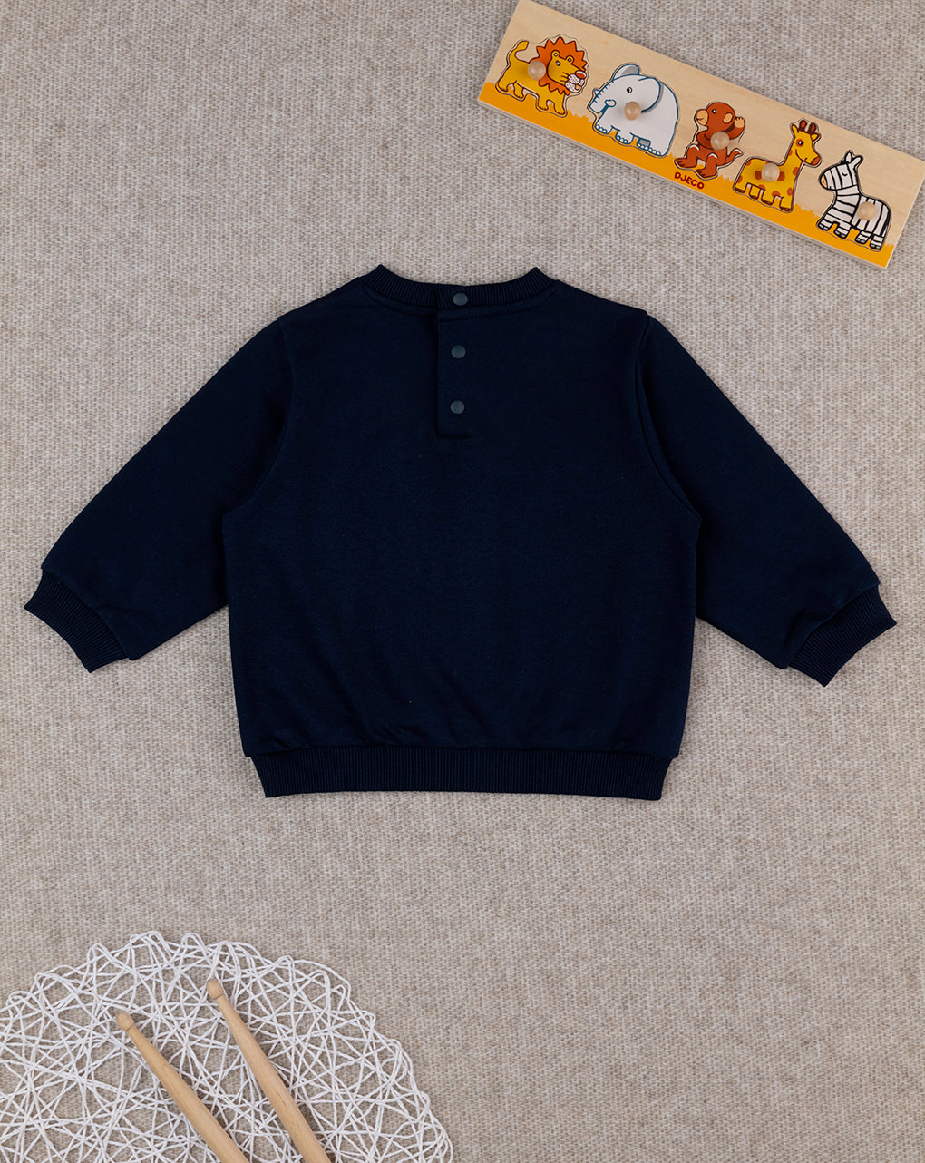 βρεφική μπλούζα φούτερ μπλε triceratops για αγόρι - Prénatal