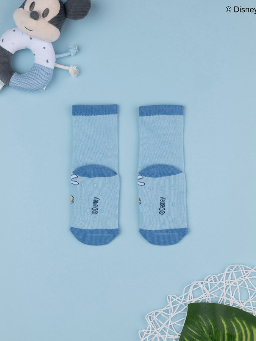 βρεφικές αντιολισθητικές κάλτσες μπλε με το mickey για αγόρι - Prénatal