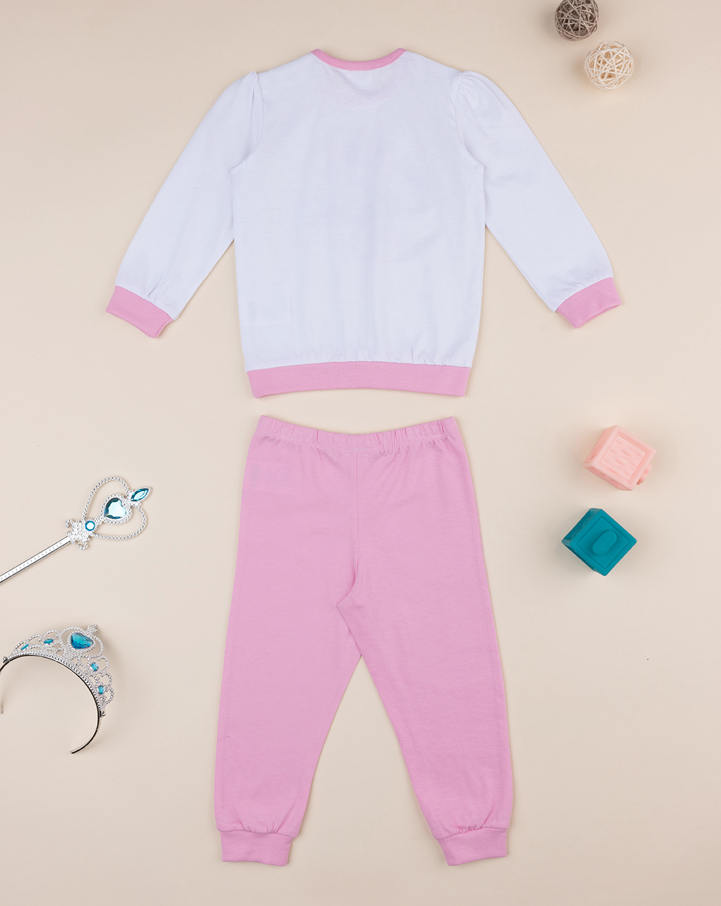 βρεφική πιτζάμα λευκή/ροζ μονόκερος για κορίτσι - Prénatal