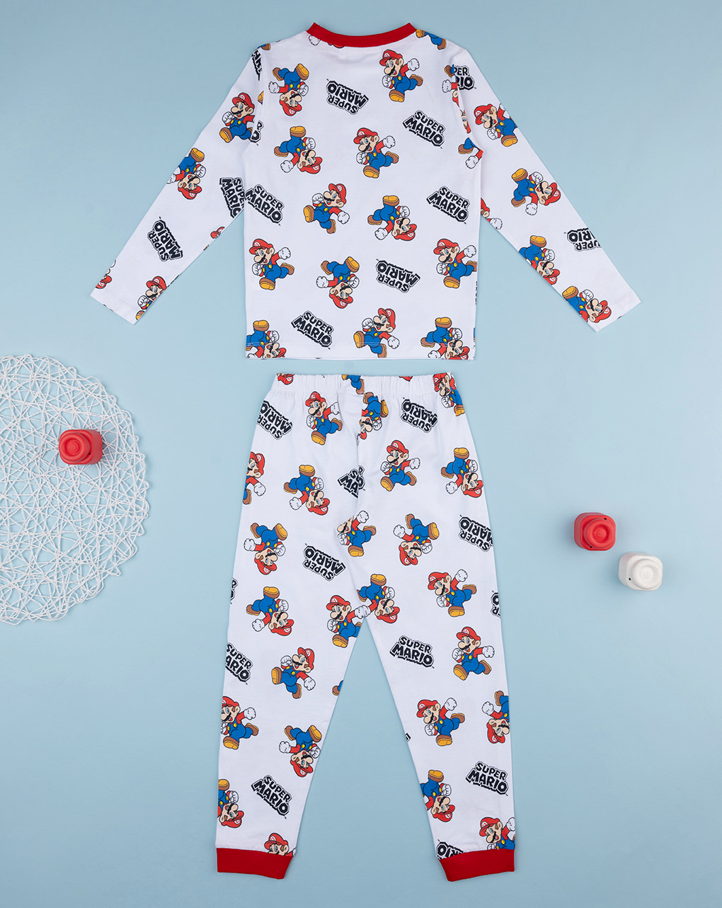 παιδική πιτζάμα λευκή super mario για αγόρι - Prénatal