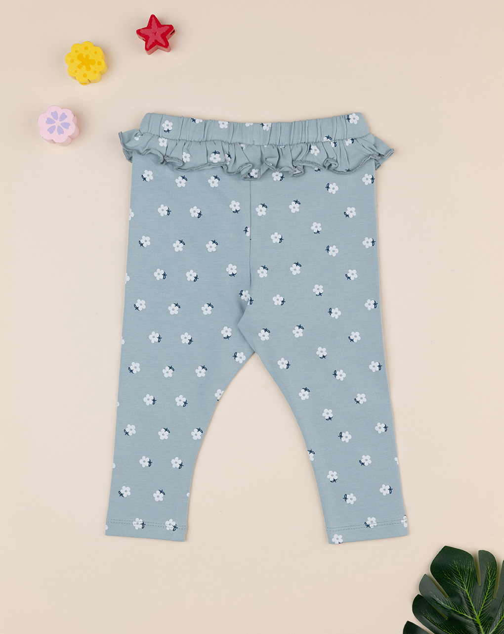 βρεφικό κολάν γκριζοπράσινο φλοράλ για κορίτσι - Prénatal