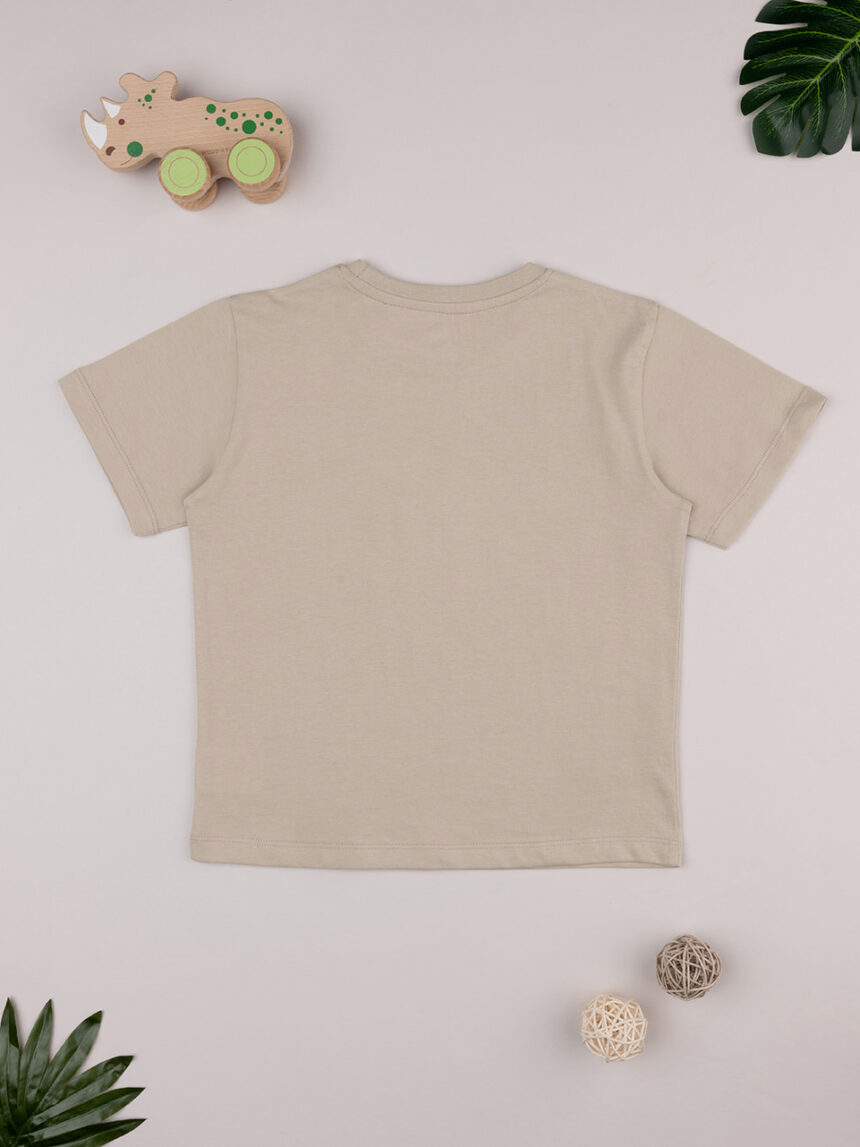 παιδικό t-shirt μπεζ με δεινόσαυρους για αγόρι - Prénatal