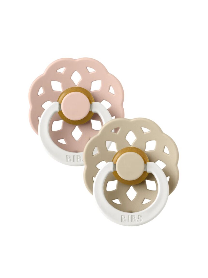 Bibs σετ πιπίλες 2τμχ boheme glow (6-18m) blush/vanilla 240123 - BIBS