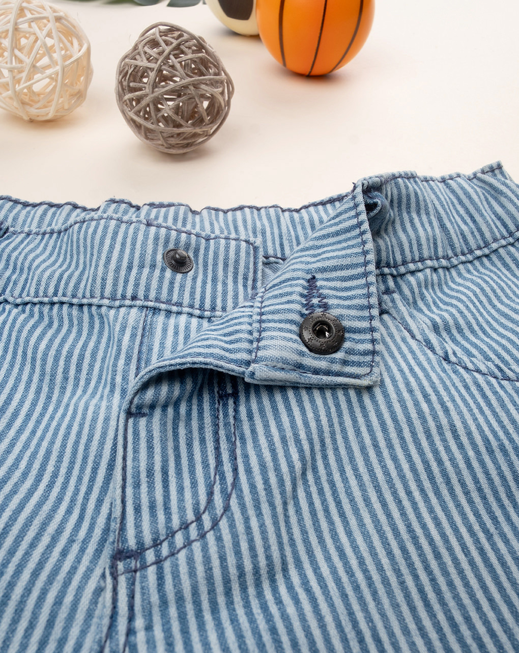 παιδικό σορτσάκι ριγέ μπλε/λευκό για αγόρι - Prénatal