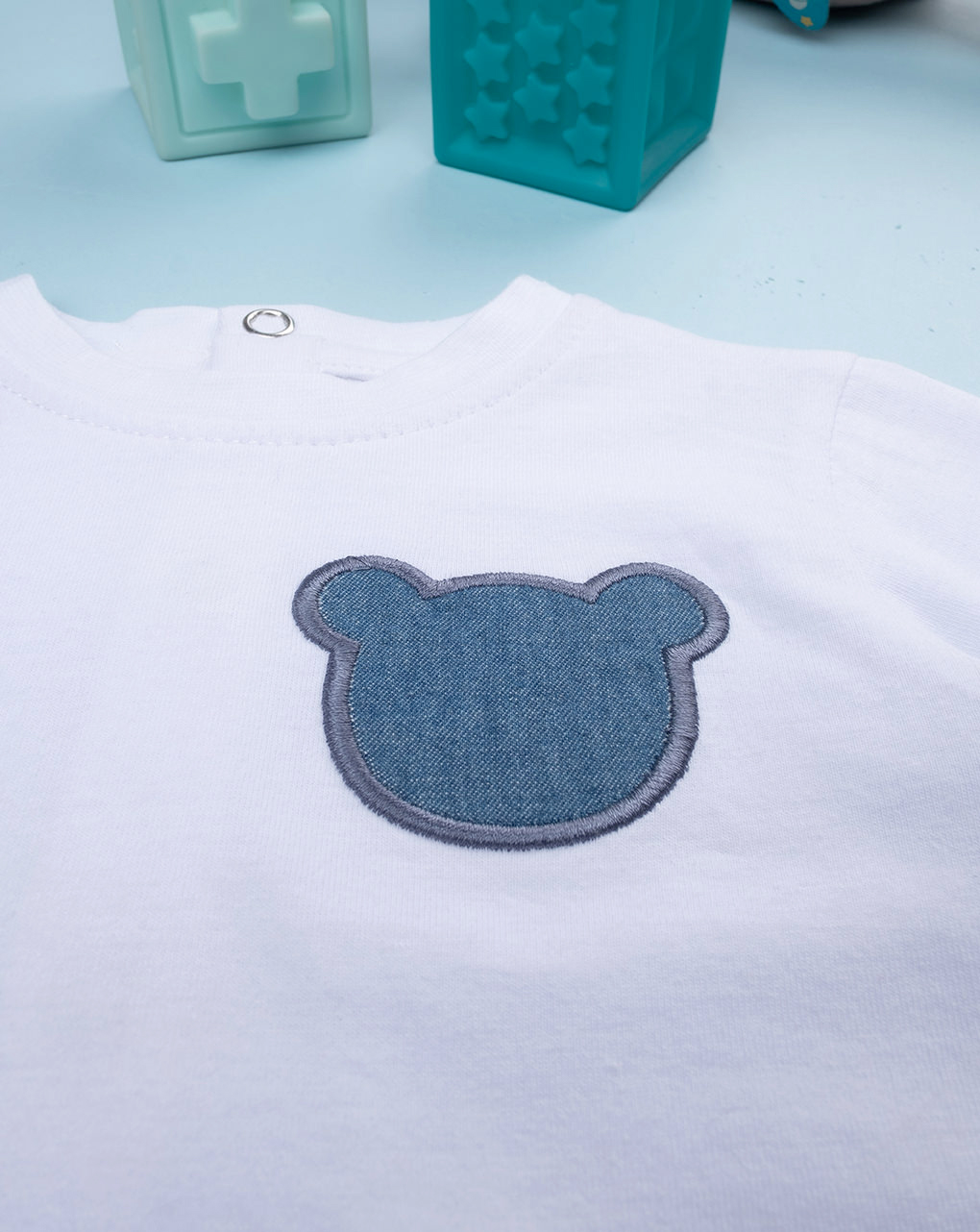 βρεφικό σετ t-shirt και σορτσάκι denim για αγόρι - Prénatal