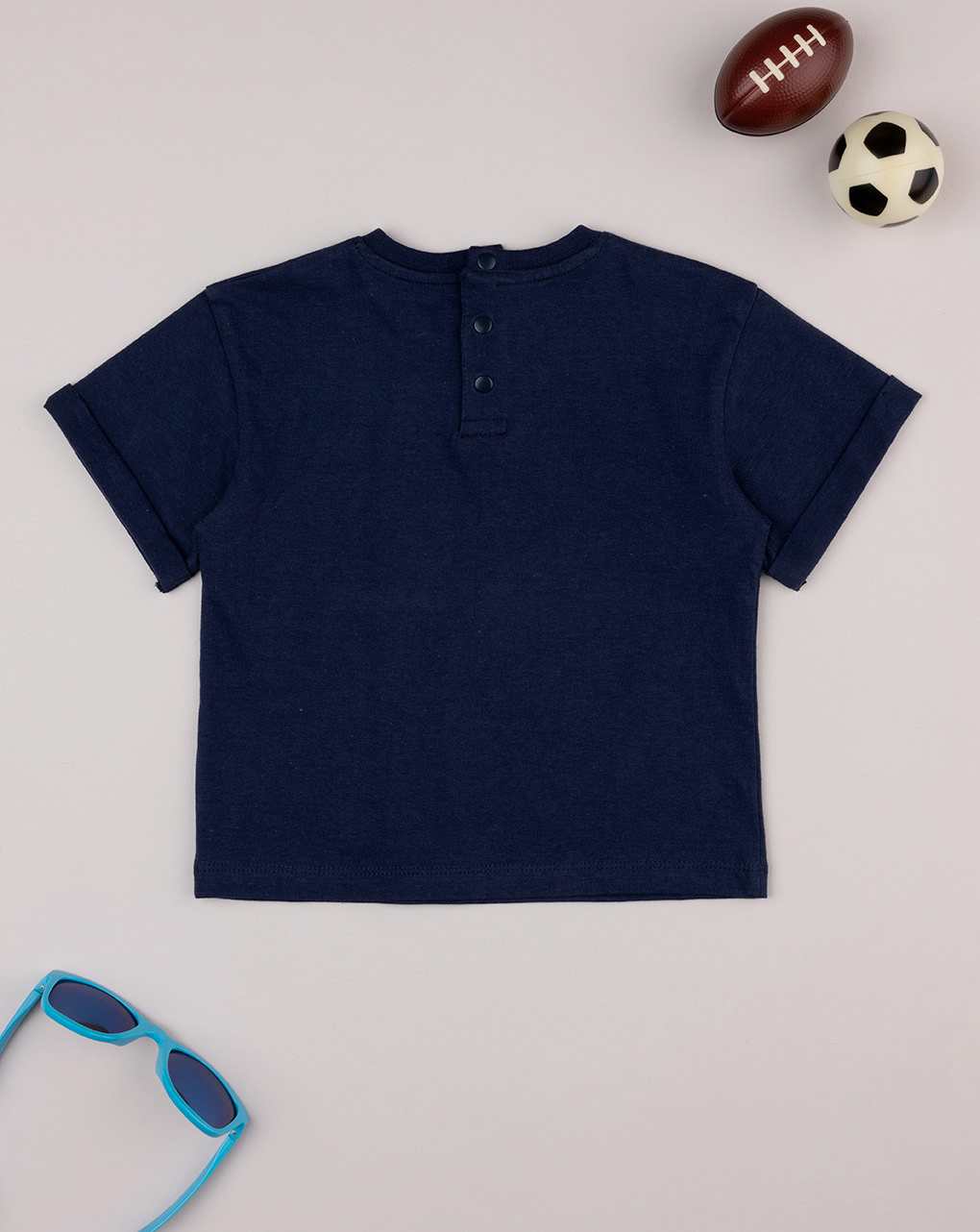 βρεφικό t-shirt μπλε με δεινόσαυρο για αγόρι - Prénatal